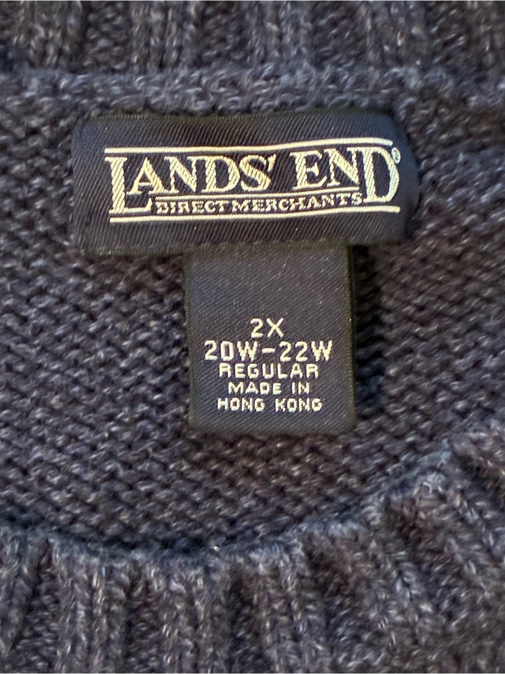 Vintage 90s Lands’ End American Flag Sweater 2X Americana USA - Picture 6 of 10